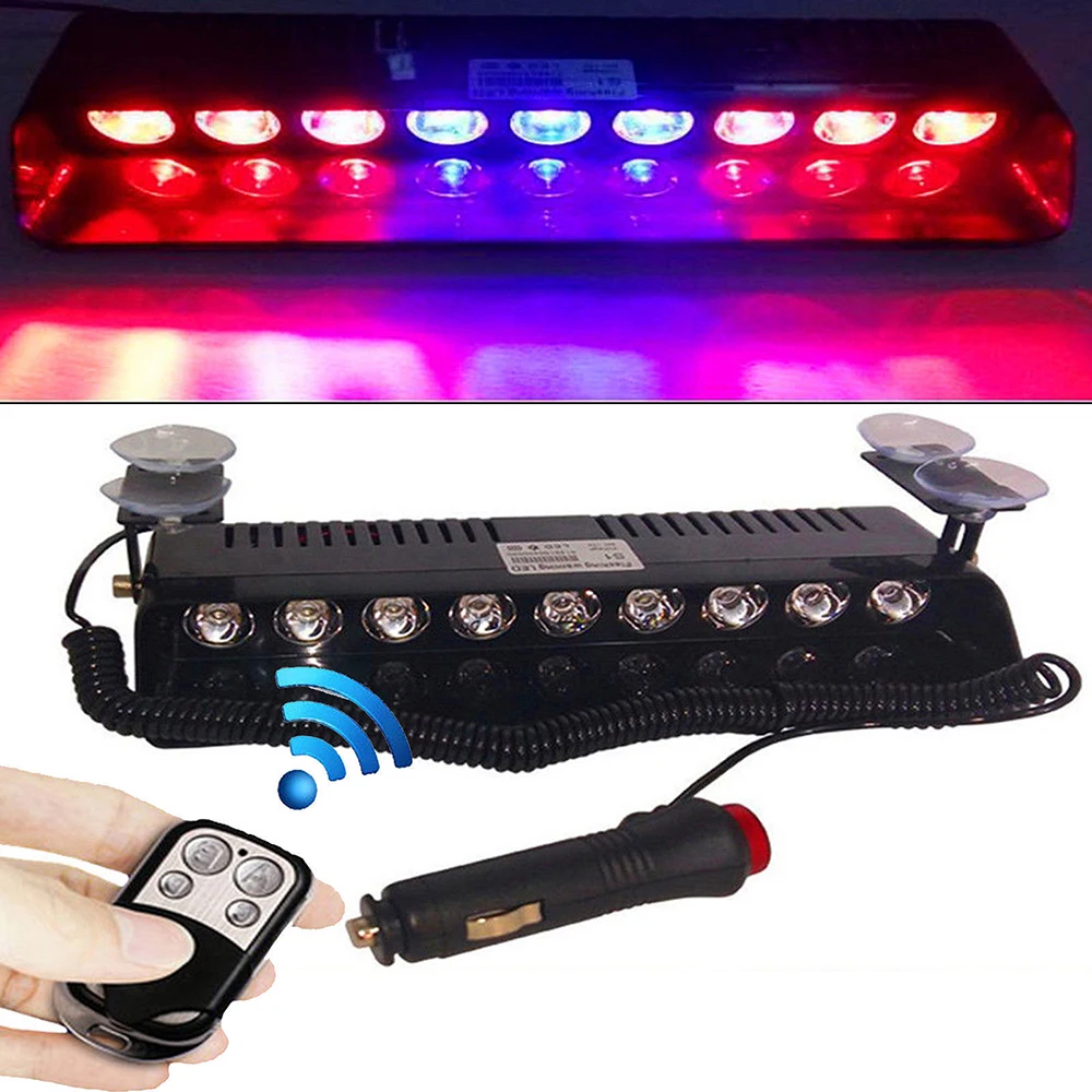 Castaleca remote control 9LED Strobe Flash Emergency Warning light for Police remodel led Flashing lamp white red yellow blue Castaleca remote control 9LED Strobe Flash Emergency Warning light for Police remodel led Flashing lamp white red yellow blue
