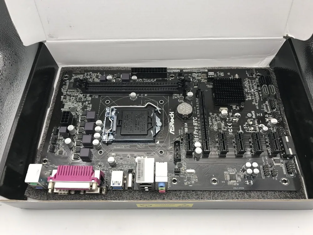 100% Новый ASRock H81 Pro BTC ETH LGA 1150 DDR3 Материнская Плата i7 i5 i3 для Xeon Pentium Celeron | Электроника