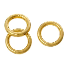 DoreenBeads, закрытая пайка из цинкового металлического сплава, кольца для прыжков, кольцо золотого цвета, 6 мм(2/"), диаметр, 80 шт