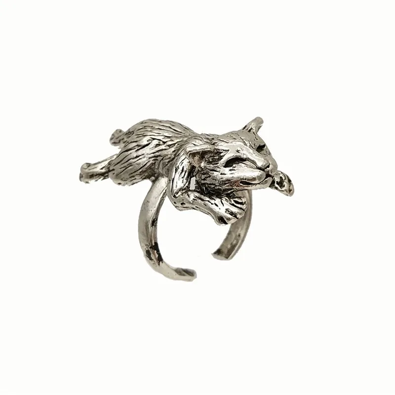 cute golden silver cat ring spiral lovely rings winding open kitten elfin new vintage adjustable sleeping cat rings for women men cat jewelry lazy cat ring world