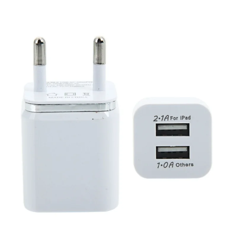 QUWIND 1A двойной USB выход электронное покрытие AC зарядное устройство адаптер ЕС стандартный для iPhone 6 6s 7 8 x samsung S6 S7 S8 S9 HuaWei