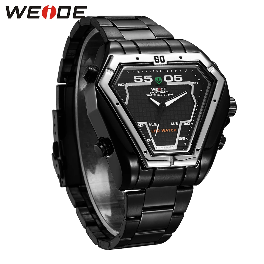 WEIDE топ бренд для мужчин Спорт аналоговый цифровой светодиодный двойной дисплей