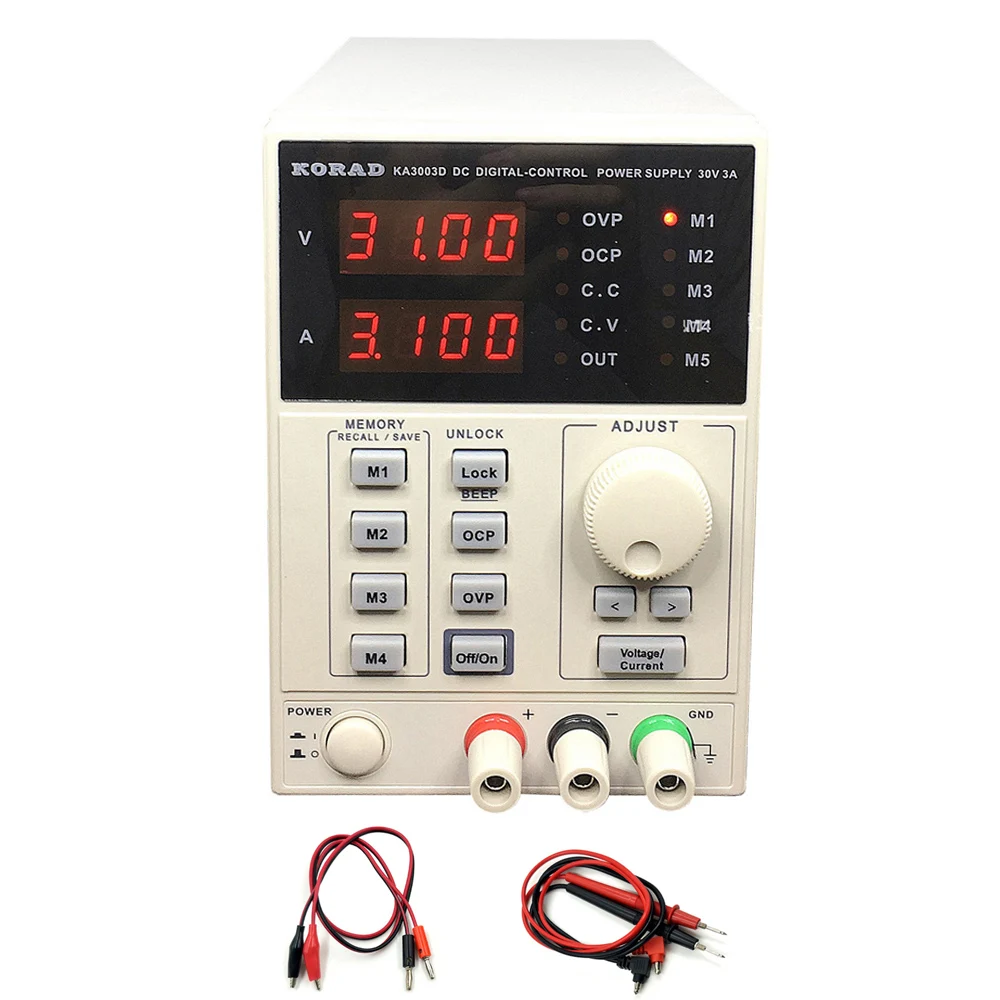KA3003D 220V30V/3A High Precision Variable Adjustable 10mV/1mA Programme Digital DC Power Supply Lab R&ampD Production Phone Repair |