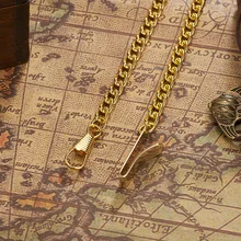 OUYAWEI из нержавеющей стали карманные, на цепочке Винтаж Серебристая черная Бронза Золото для Механические карманные часы& Брелок часы для подарка