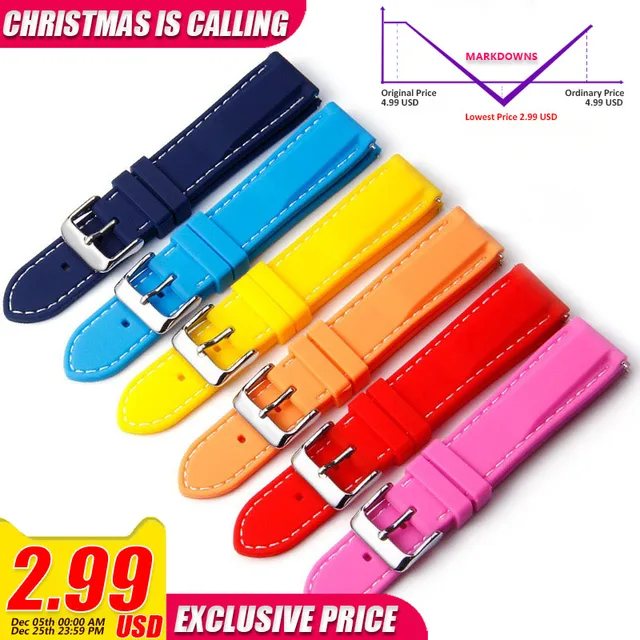 Silicone Watchbands 18mm 20mm 22mm Rubber Watch bands Strap For Hours Dive Sport Silicone Watchbands 18mm 20mm 22mm Rubber Watch bands Strap For Hours Dive Sport