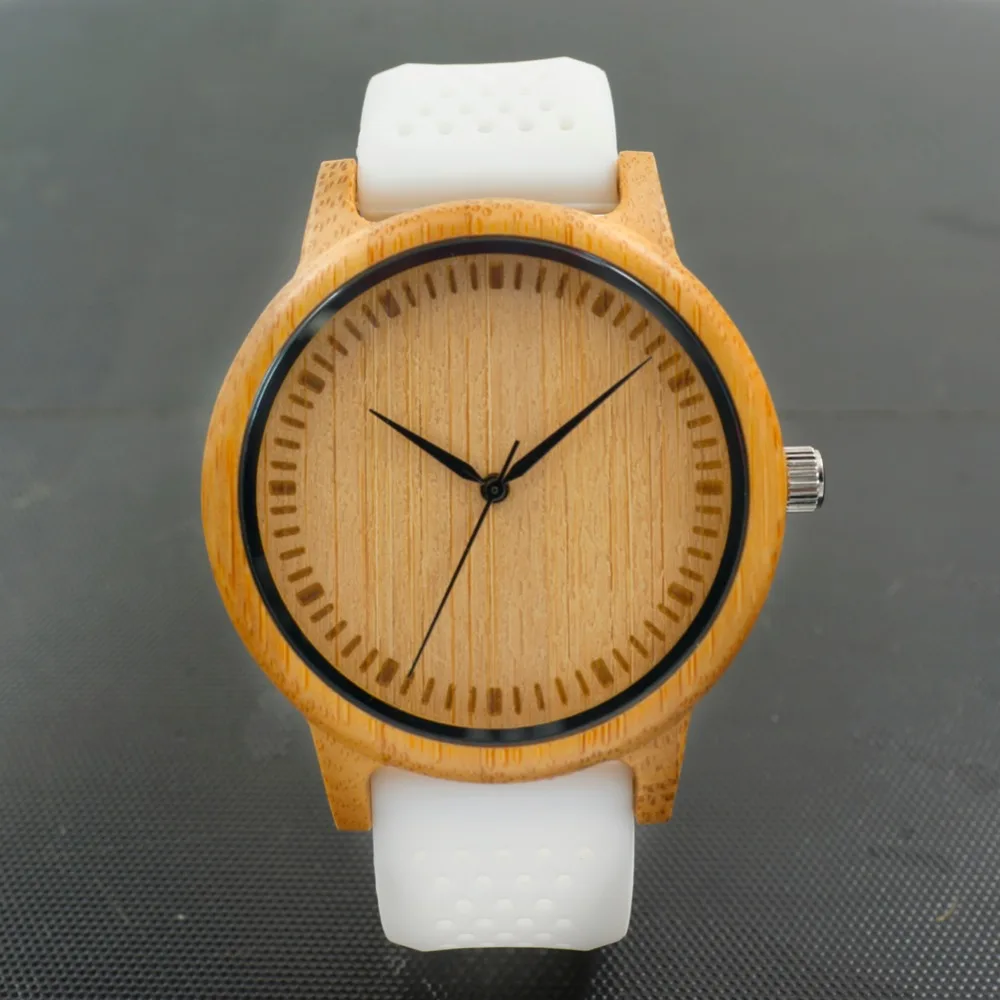 BOBO BIRD WB07 Bamboo Wooden Watch for Men Simple Style Wood Dial Face Quartz Watch with Soft Silicone Strap Extra Band as Gift BOBO BIRD WB07 Bamboo Wooden Watch for Men Simple Style Wood Dial Face Quartz Watch with Soft Silicone Strap Extra Band as Gift