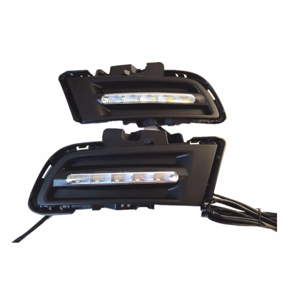 

For Mazda 3 M3 2010-2012 Car styling LED DRL Daytime running light 12V 6000K fog lamp frame Fog light