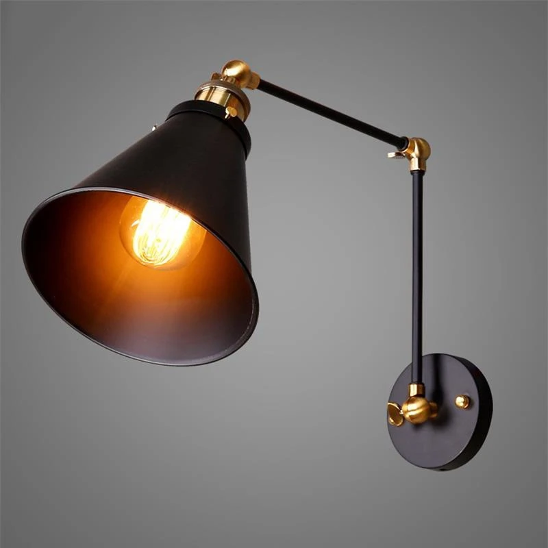 BRIGHTINWD Industrial Wind Double Wall Lamp Creative Wrought Iron Mirror Front Bed Net Cafe Bar Table Restaurant Wall Lamp BRIGHTINWD Industrial Wind Double Wall Lamp Creative Wrought Iron Mirror Front Bed Net Cafe Bar Table Restaurant Wall Lamp