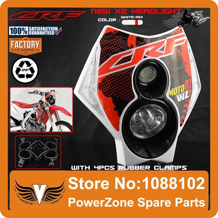 Powerzone Trail Tech мотоцикл мотокросс Supermoto X2 фара уличный истребитель CR CRF 250 450 250R 450R