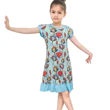 Детские пижамы летние платья пижамы для маленьких девочек хлопковая ночная рубашка принцессы для девочек Домашняя одежда для сна ночнушка для девочек