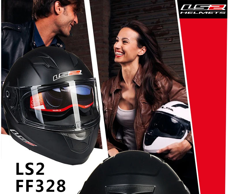 LS2 FF328 Полнолицевой мотоциклетный шлем для мужчин и женщин с внутренним солнцезащитным покрытием мотоциклетный шлем Capacete ls2 DOT approved Casco Moto