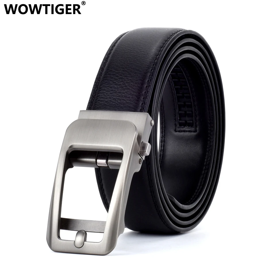 

WOWTIGER Brand Leather Designer Men Male Genuine Strap Luxury Automatic Belt ceinture homme cinto masculino belts for men
