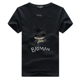 Новинка 2019, S-5XL Бэтмена, Мужская футболка, повседневная, короткий рукав, круглый вырез, с буквенным принтом, хлопковая футболка, мужская