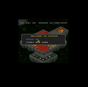 

Utopia - The Creation of a Nation NTSC Version 16 Bit 46 Pin Big Gray Game Card For USA Game Players