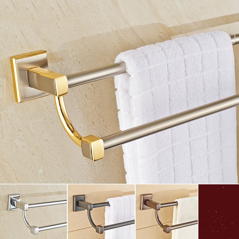 Contemporary Golden Brushed Copper Towel Bar Towel Holder