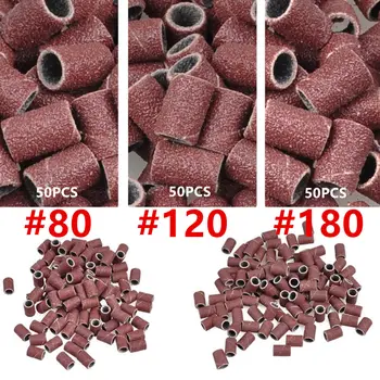 

Anmas Rucci 50PCS Sanding Band #80 #120 #180 Replacement Bits Nail Art Grit Pedicure File For UV Gel Polish Acrylic Remover