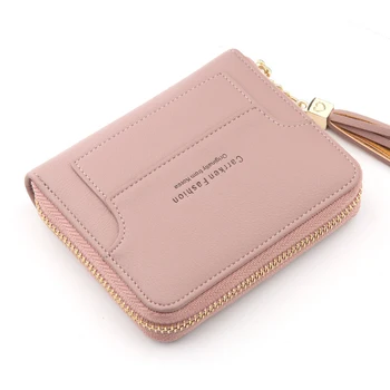 

Women Wallet Female Money Pocket Square Tassel Design Zipper Letter Coins Purse Card Holder Small Women Bag Fresh Girls New