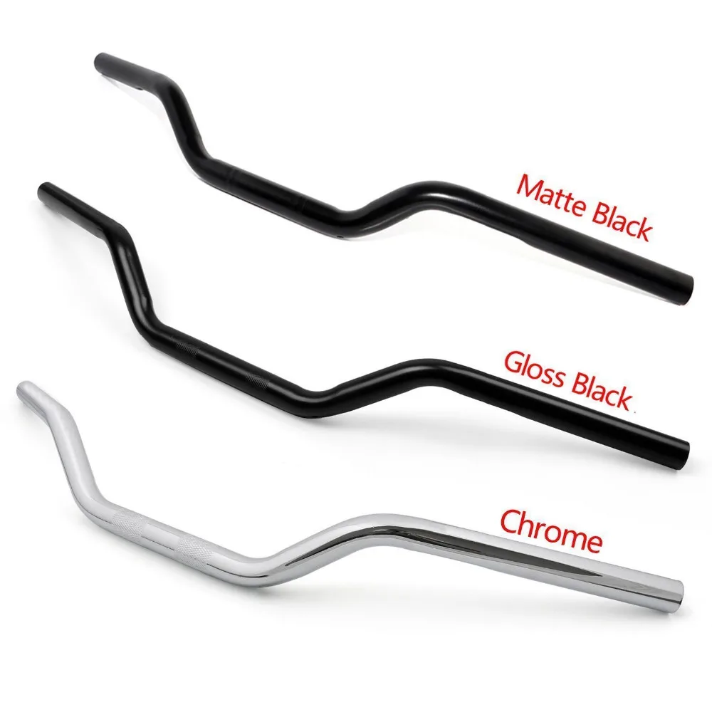 

Black/Chrome 1" 25mm Motorcycle Iron Tracker Handlebars Drag Bars For Harley Softail Dyna Sportster XL 883 1200