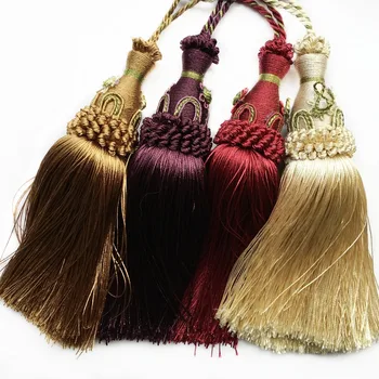 

High Quality Euro Style Decorative Accessory Key Tassel Drop Sofa Chair Cover Big Tassel Curtain Valance Trimming 27.5 cm Length