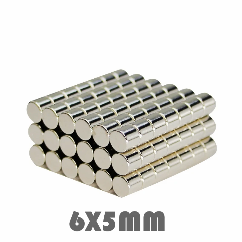

50/100/200pcs N35 Neodymium magnet 6x5mm Super strong round powerful magnet permanent neodymium N35 magnetic Rare Earth disc