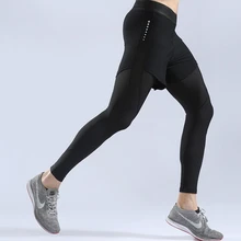 Мужские компрессионные брюки спортивные колготки баскетбольный Спортзал Бодибилдинг Бег Фитнес обтягивающие леггинсы брюки с шортами