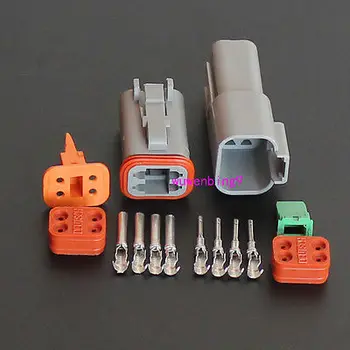 

2 sets - 4 Pin Waterproof Electrical Wire Connector Plug DT04-4p and DT06-4S