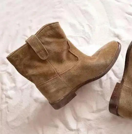 Herbst Pic Pic Keil Gebürstet Frauen Slip Zapatos Braun Verborgen Rom Stiefel Cowboy As Botines Slouchy Stiefeletten as 2019 Auf Grau Wildleder dxq1PwdUR