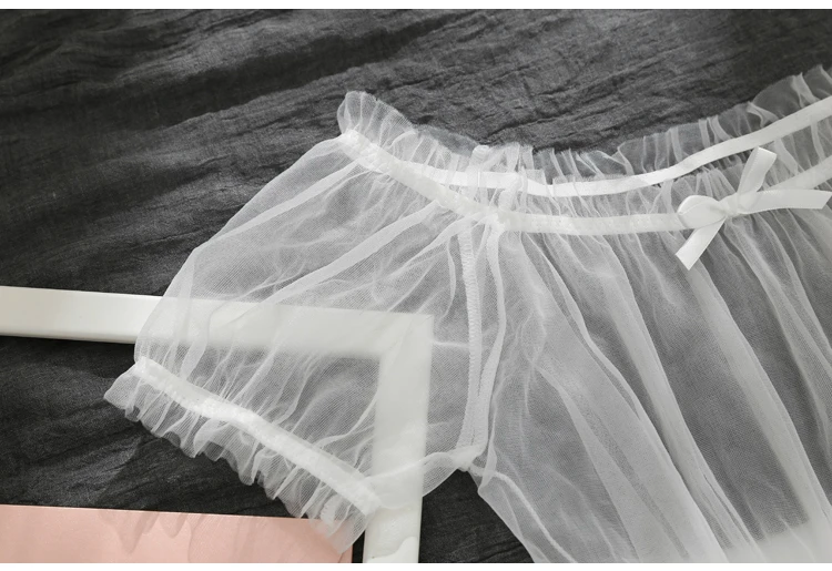 Сексуальное платье эротическое нижнее белье черный, белый цвет мечты ночная рубашка "Принцесса" сетчатые прозрачные милые пижамы свадебная одежда для сна