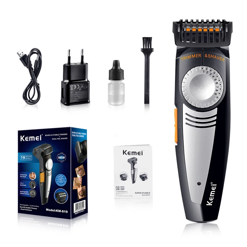 

Kemei Rechargeable Electric Shaver 3D Triple Floating Blade Heads Shaving Razors Face Care Men Beard Trimmer Machine 959