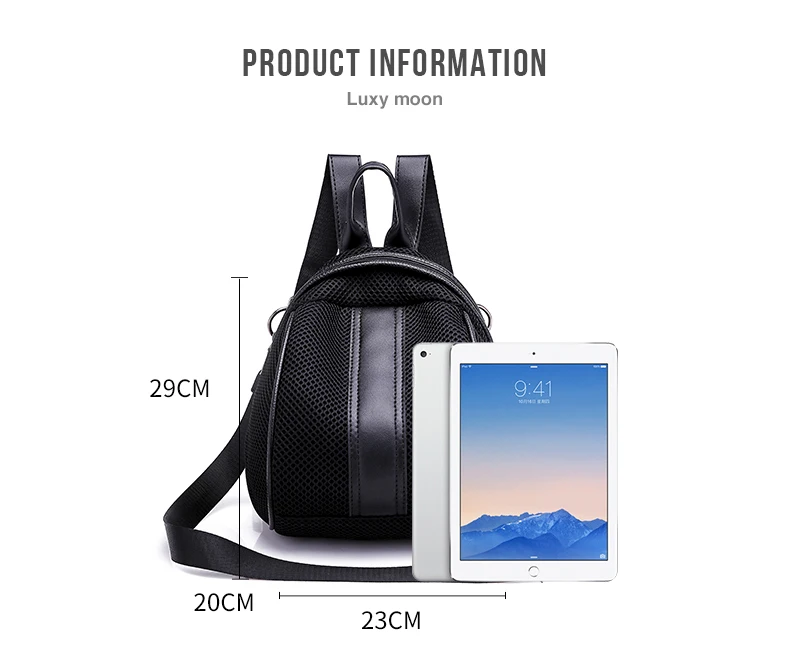 Наплечный ремень мини-рюкзак женская Высококачественная дышащая сетчатая сумка для женщин маленький рюкзак для отдыха тип оболочки mochila XA475H