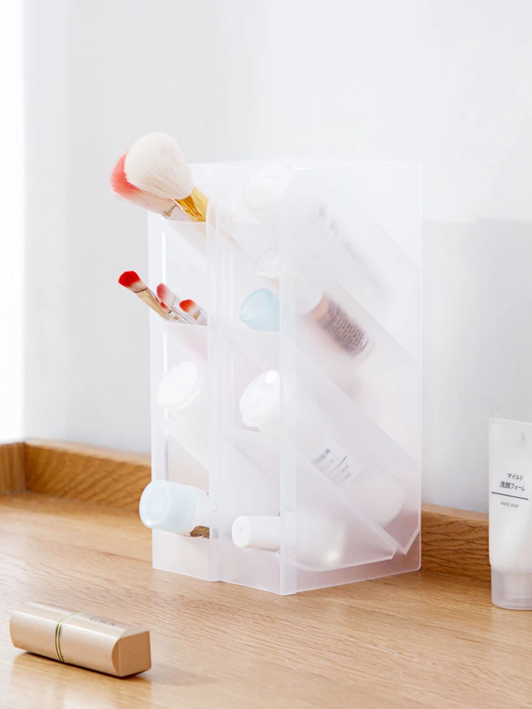

Creative Multi-function 4 Grids Desktop Storage Box Case 4 Grid Sub-grid Make Up Cosmetic Holder Desk Pen Pencil Organizer new