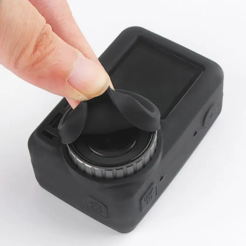 Free Shipping Black Durable Scratch Resistant Frame Protective Silicone Cage Shell Cover Lens Case for DJI Osmo Action Camera Accessories