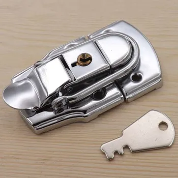 

Safety Cabinet Box Square Lock With Key Spring Latch Catch Toggle Locks Metal Hasp For Sliding Door Window Hardware