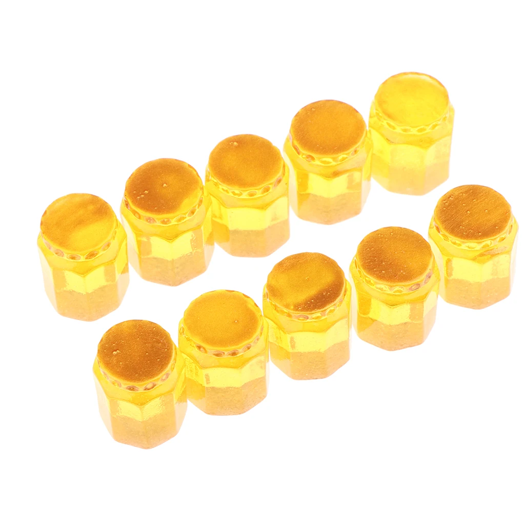 MagiDeal 10pieces 1/12 Dollhouse Miniature Canned Honey Kitchen Decor Yellow