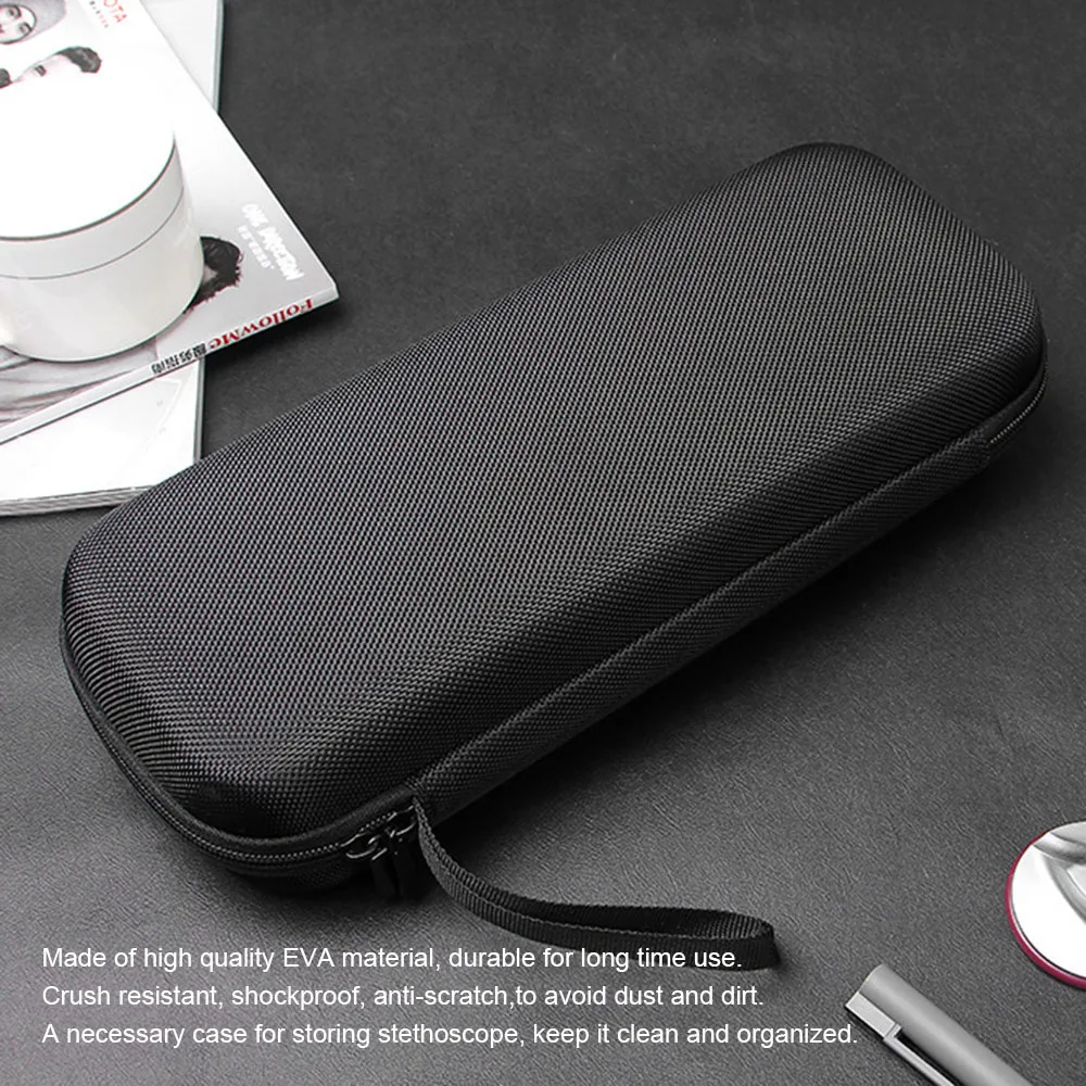 

Medical Stethoscope EVA Storage Organizer Portable Waterproof Bag Big Mesh Pockets For Accessories Anti-shock Travel Hard Case