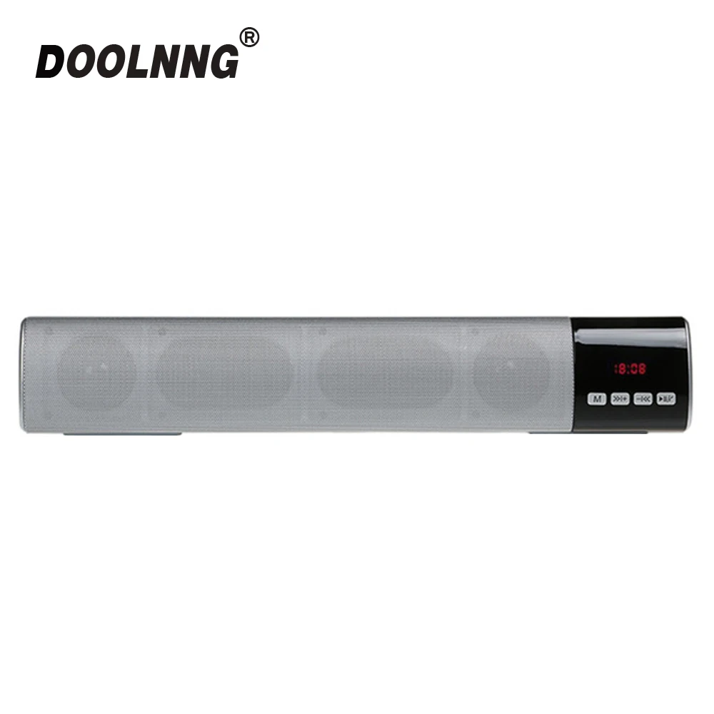 

DOOLNNG B28S Big Power 10W Wireless Bluetooth Speaker Portable Stereo Subwoofer TV Home Theater Sound Bar LED Time display