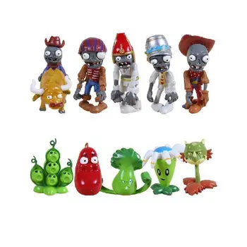 

Hot Classic Toys Plants Vs Zombies Action Figure Toys Plants + Zombies For Children Kids Gift 10pcs/set Free Shipping