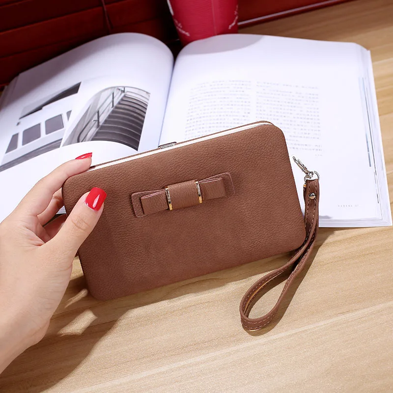 Wallet Purse Universal Case Brown