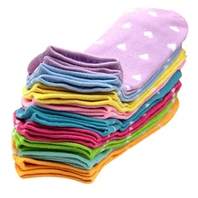 Новинка 5 пар Женские Девушки Лодыжка Низкий вырез носки повседневные-случайный цвет