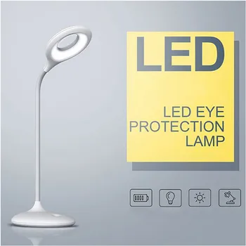 

HZFCEW Smart LED Touch Control Eye Protection Table Lamp Usb Charging Bedroom bedside Cartoon Gift Desk Light Creative Big White