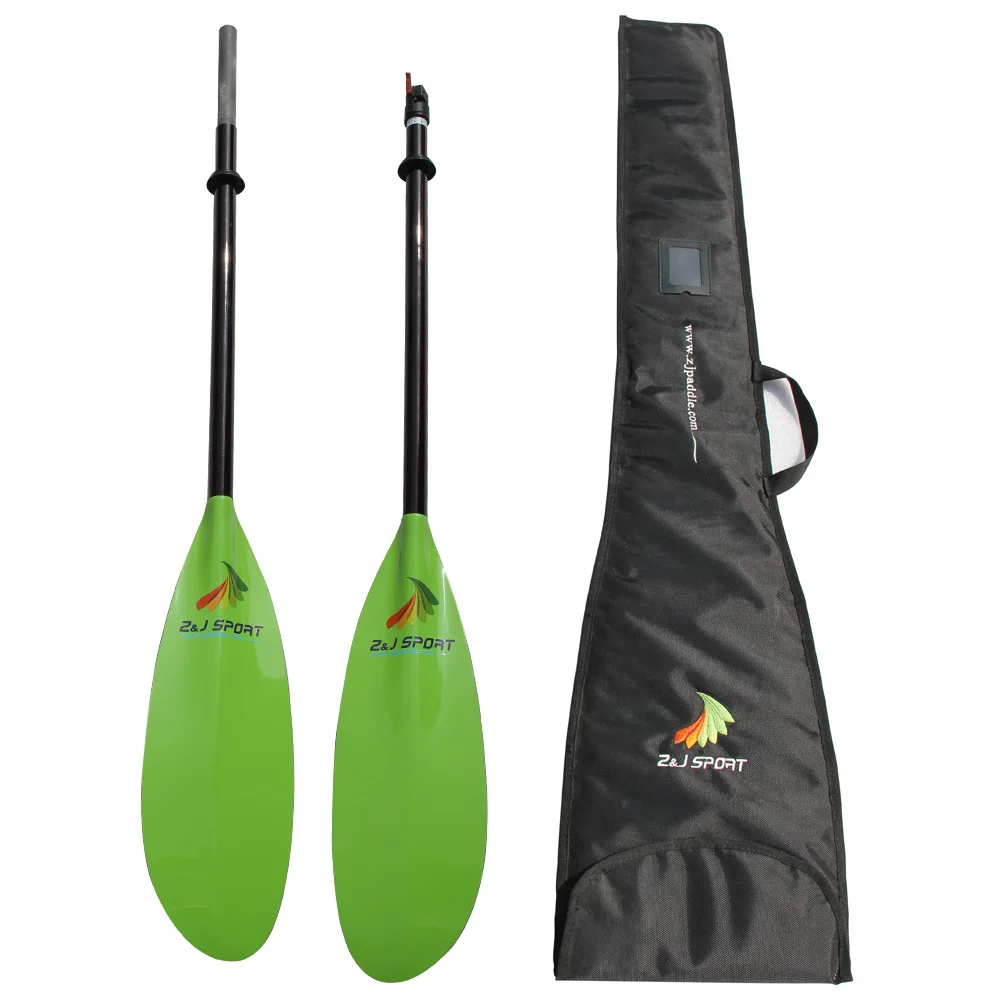 Adjustable Fiberglass Gelcoat Blade Sea Kayak Tourig Paddle With Carbon