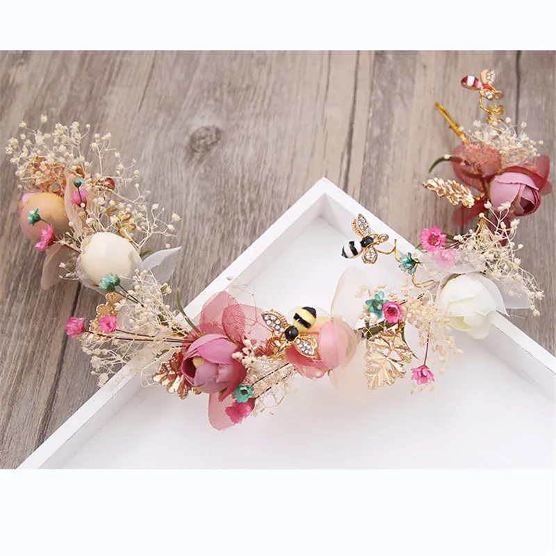 Handmade Eternal flower Wedding Tiaras Bride Headbands Hair Ornaments Bridal Jewelry Accessories For Women Prom Headdress Handmade Eternal flower Wedding Tiaras Bride Headbands Hair Ornaments Bridal Jewelry Accessories For Women Prom Headdress