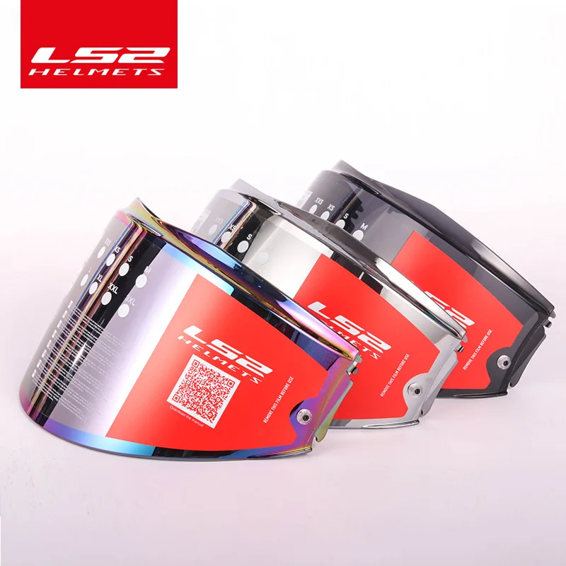 LS2 Valiant font b helmet b font visor rainbow shield smoke colorful silver lens only for