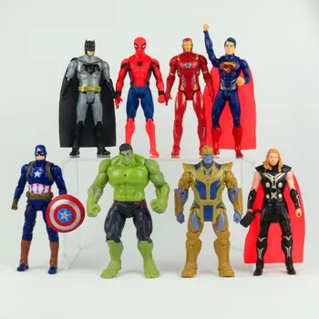 

Avengers Infinity War Super Heroes Figures Toys ron Man Captain America Hulk Thanos Spiderman Thor PVC Action Figure Set