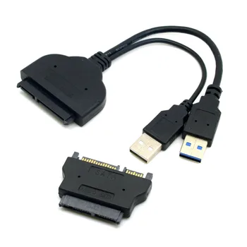 

1set USB 3.0 to SATA 22Pin & SATA to 16Pin Micro SATA Adapter for 1.8" 2.5" Hard Disk Driver With Extral USB Power Cable USA