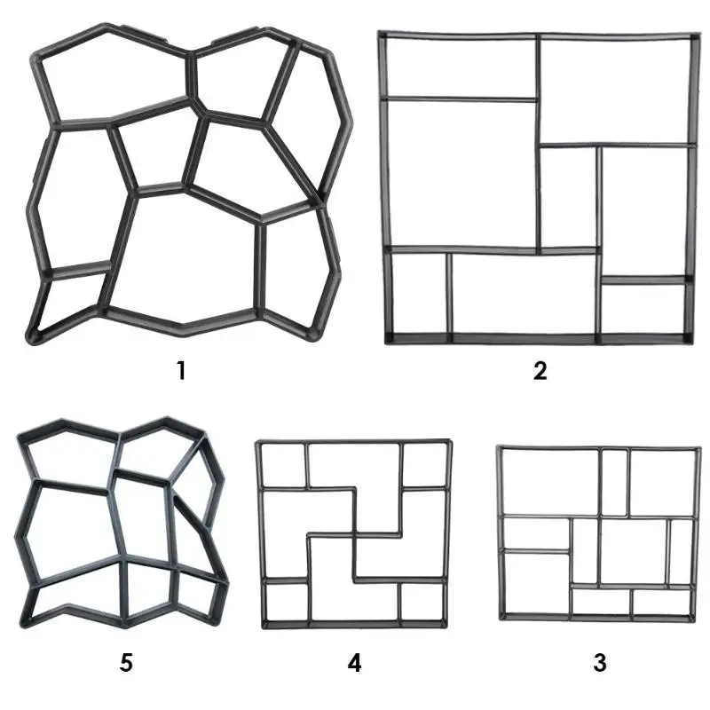 1 шт. вручную садовая тротуарная форма DIY вручную дорожная Тротуарная Плитка Бетон Кирпич Камень Плесень садовый инструмент формы для керамической плитки