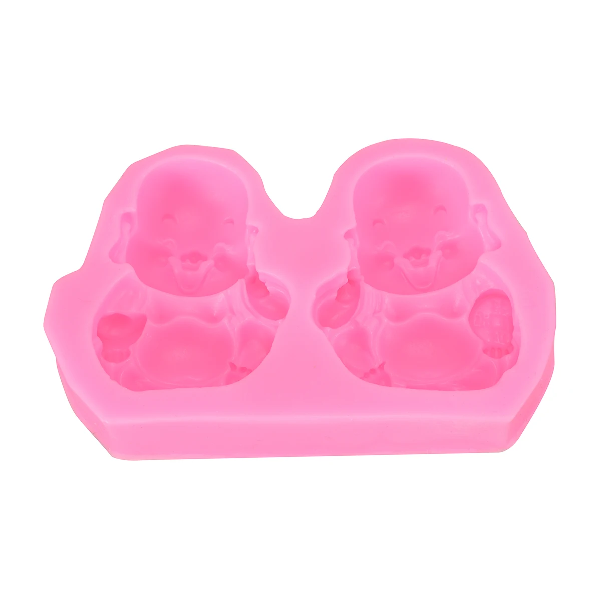 Mayitr Buddha Smiling Face Silicone Mold Candle Soap Molds DIY Soap Clay Cake Dondant Molds Baking Tools