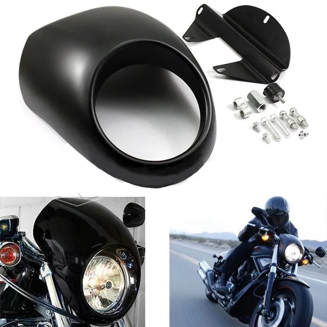 

For Harley Sportster FX XL 883 1200 Accessories 5.75 inch Headlight Fairing Custom Visor For Harley Sportster Dyna FX/XL Fork
