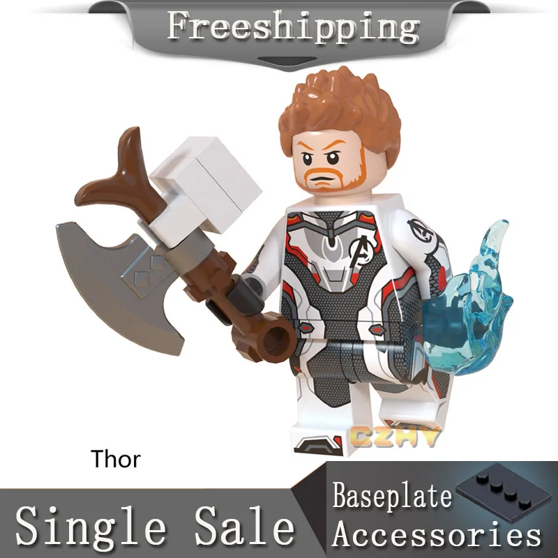 

Thor Avengers 4 Endgame Infinity War Rocket Raccoon War Machine Black Widow Nebula Ant Man Legoe Minifigured Blocks Toys WM639