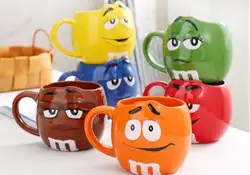 240 шт. M & M кофе кружки керамические чайные чашки и кружки большой ёмкость mark милый боб выражение мультфильм творческий посуда для напитков